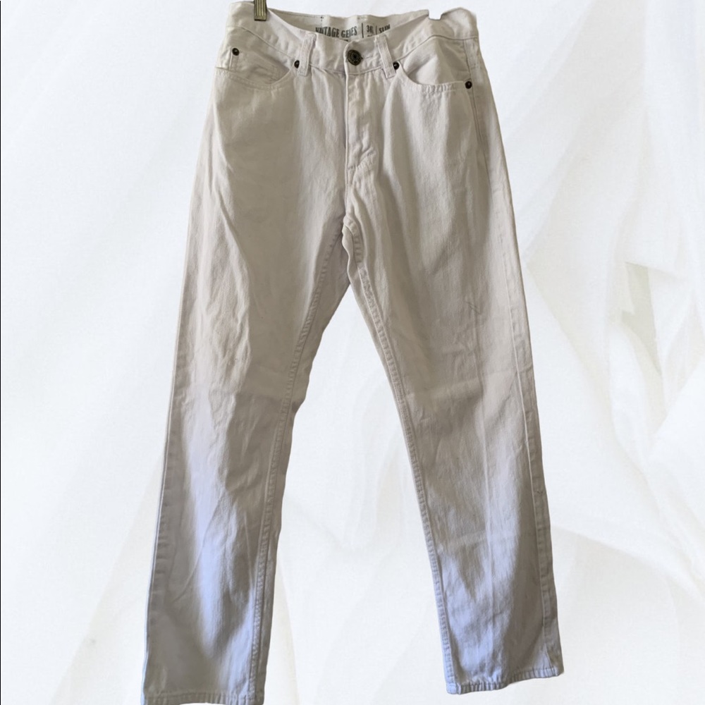 Vintage Genes white denim jeans